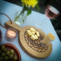 Eikenhouten tapasplanken mandala